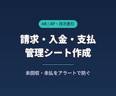 請求・入金・支払を一元管理するシート作ります イメージ1