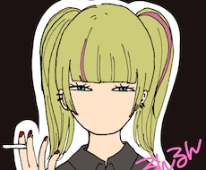 SNSに使えるアイコンを描きます 個性的だけど似顔絵風のカラーイラストを描きます