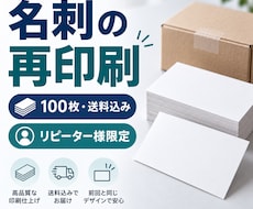 以前制作した名刺を100枚再印刷します イメージ1