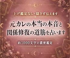 辛い現実も正直に…元カレのリアルな本音占います イメージ1