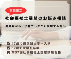 社会福祉士受験のお悩み相談にのります イメージ1