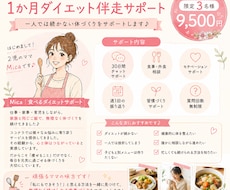 忙しいママの1か月ダイエット伴走します 限定3名！｜一人では続かない体づくりをサポート