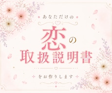 あなただけの恋の取扱説明書をお作りします 「で、私はどうすればいい？」が分かる恋の取扱説明書
