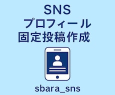 SNSプロフィール＆固定投稿作成を代行します イメージ1