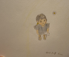 お子様や家族の似顔絵を描きます