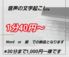 1分40円！文字起こし承ります イメージ1