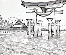 大人の塗り絵（下絵)を販売しています
