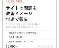 サイトの問題を改善イメージ付きで報告します イメージ1