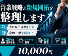 営業戦略と新規開拓を整理します 売れない理由と次の一手を一緒に考えます