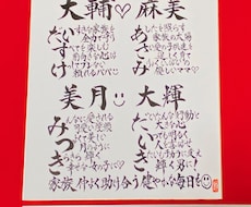 ご家族全員のお名前をポエムにしてお書きします イメージ1