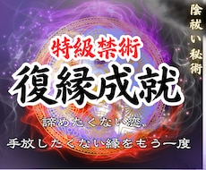 諦めたくない。再び結ばれる奇跡を陰世界から導きます イメージ1