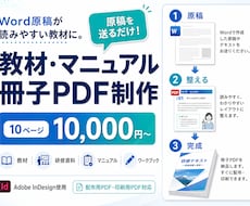 Word原稿を教材・マニュアル・冊子PDFにします 原稿を送るだけ！読みやすい冊子PDFに仕上げます