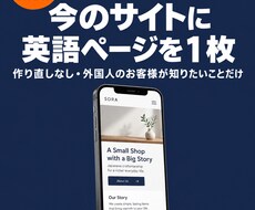 既存サイトに英語の紹介ページを1枚追加します イメージ1