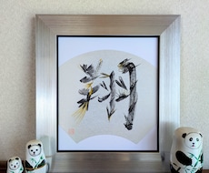 心整う、和モダンな花文字アートを制作します お好きな一文字を贈り物や開運インテリアに。