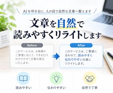文章を自然で読みやすくリライトします イメージ1