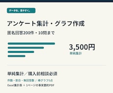 匿名アンケートの回答を単純集計します イメージ1