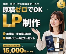 原稿ゼロでOK｜構成・文章から一人でLPを作ります イメージ1