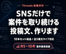Threads投稿文10本作成します イメージ1
