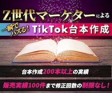 バズるTikTok動画の台本を制作いたします イメージ1