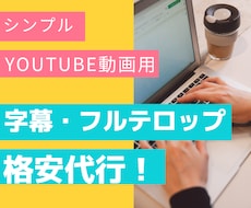 動画の字幕、フルテロップ代行します シンプルなフルテロップ20分以下を低価格で提供します！