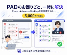 PADの困りごと相談・フロー構築を支援します イメージ1