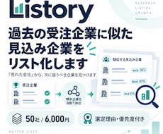 過去の受注企業に似た見込み企業をリスト化します イメージ1