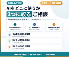 AIを仕事のどこに使うか、3つに絞ってお返しします イメージ1