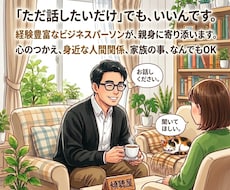 寄り添い傾聴屋があなたのお話し伺います イメージ1