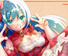 配信・サムネ・ヘッダー・一枚絵の女の子描きます かわいい女の子を丁寧なヒアリングで形にします♪