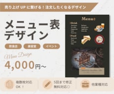 ブランドイメージに沿ったメニュー表をデザインします イメージ1