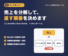 ECモール店舗の売上を分解し改善点をレポートします イメージ1