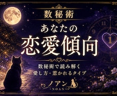 数秘術であなたや彼の恋愛傾向を鑑定します イメージ1