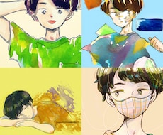 男の子、男性描きます イメージ1