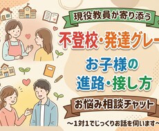 学校に行づらい子の保護者様へ、チャット相談受けます イメージ1