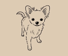 わんちゃん限定！愛犬を可愛いゆるい線画で描きます イメージ1
