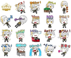 2頭身キャラスタンプ等作成します イメージ1