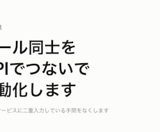 ツール同士をAPIで連携して自動化します イメージ1