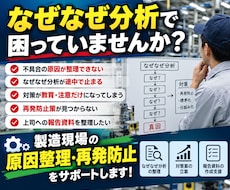 造現場のなぜなぜ分析を一緒に考えます 現場経験を活かし原因整理から再発防止までサポート