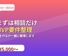 AI活用MVPの要件整理相談します イメージ1