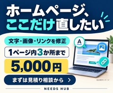 HTMLサイトの文字・画像・リンクを直します イメージ1