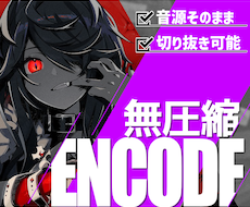 本格エンコード◎歌ってみた等、高品質で対応致します 最終出口にこだわってみませんか/PCM再サンプリング無劣化◎