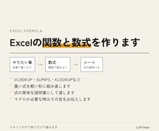 Excelの関数・数式を作ります イメージ1