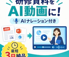 研修資料からAIナレーション付き動画を制作します イメージ1
