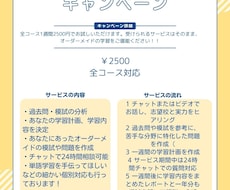 完全オーダーメイド学習を一週間お試しできます イメージ1