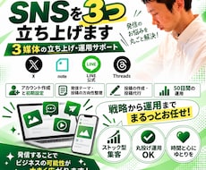 あなたの３つのSNSを立ち上げて30日運用します イメージ1