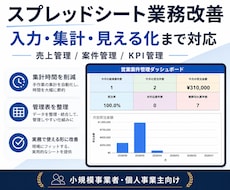 スプレッドシートの管理表を整理・改善・可視化します 入力・集計・見える化まで対応します