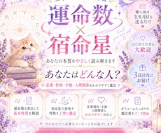 運命数×宿命星×あなたがどんな人かを鑑定します イメージ1
