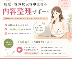 病歴・就労状況等申立書｜白紙から作成サポートします イメージ1