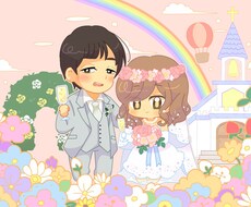 背景モチーフ込みのデフォルメイラスト描きます 記念イラストやSNSのヘッダー、動画のサムネイルなどに
