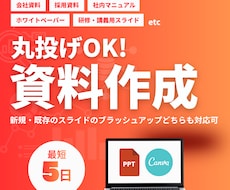 資料作成〜構成からデザインまでサポートいたします ビジネスをカタチに！伝わるスライドでビジネスを加速させます。